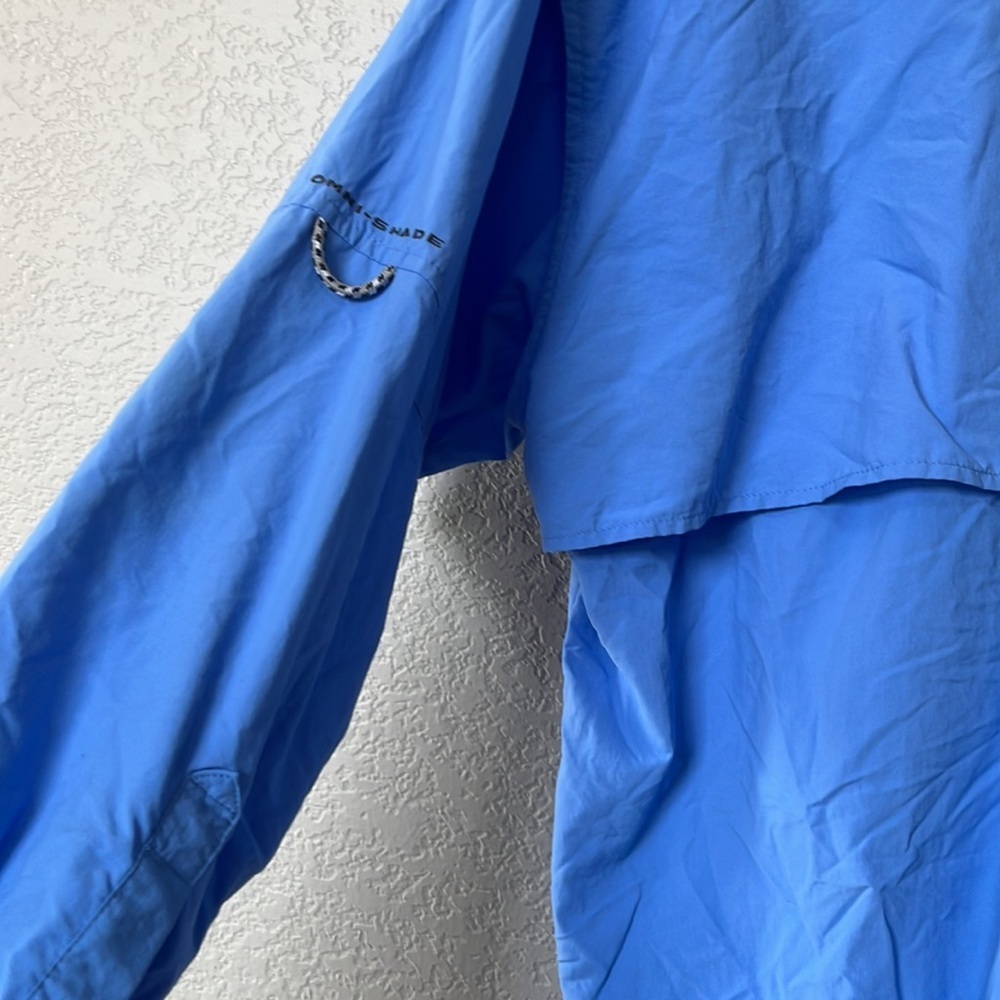 Columbia Long Sleeve Shirt Button Down Collared Omnishade Blue size Extra Large - Picture 12 of 13